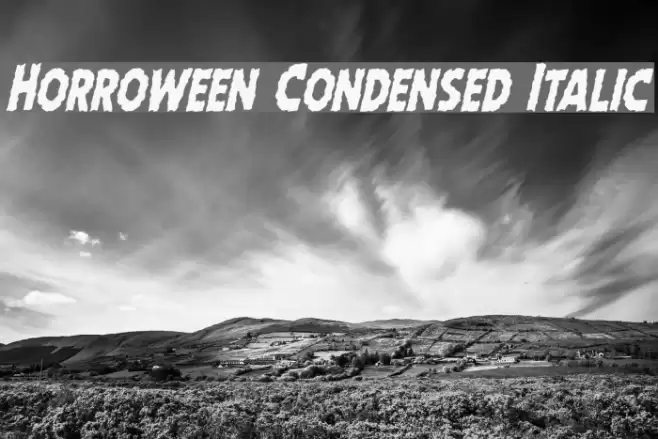 Horroween Condensed Italic  examples