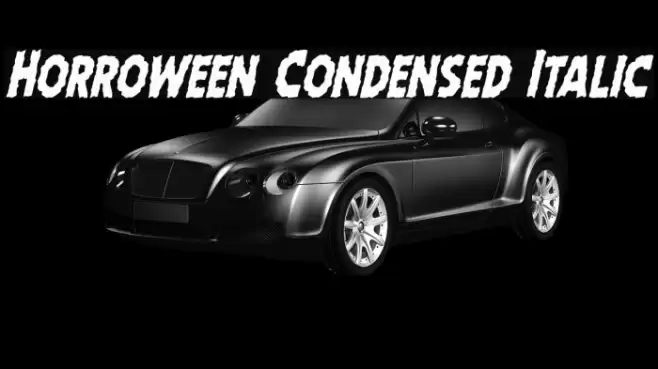 Horroween Condensed Italic  examples