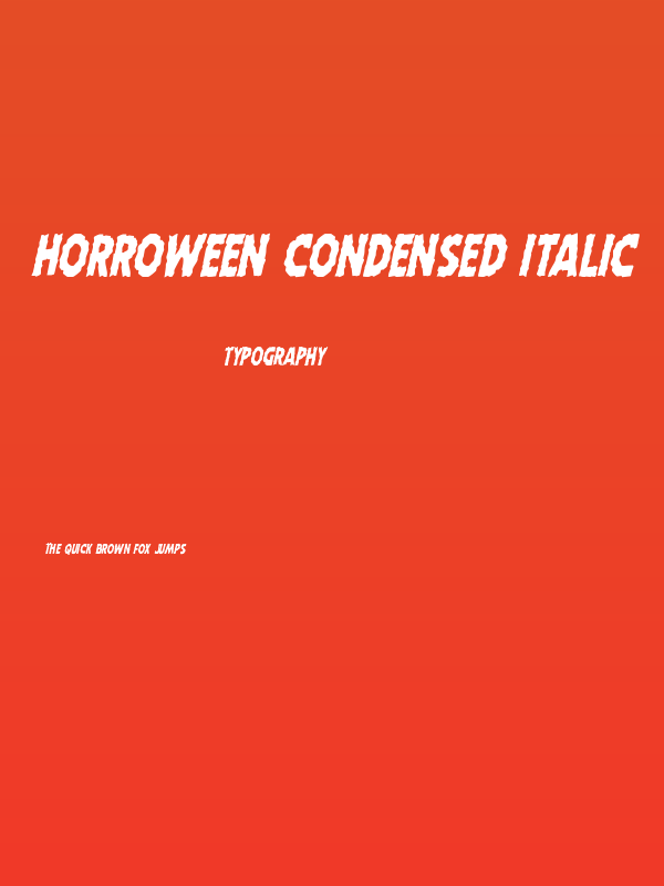 Horroween Condensed Italic Poster