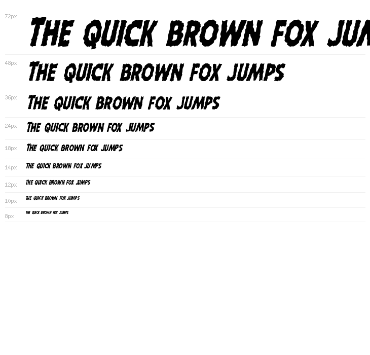 Horroween Condensed Italic Waterfall