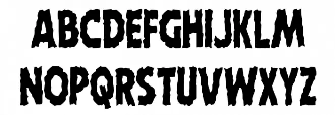 Horroween Condensed Шрифта ВЕРХНИЙ