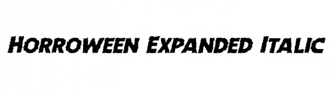 Horroween Expanded Italic 