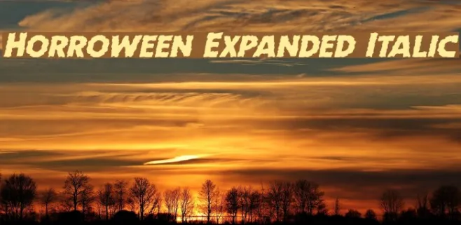 Horroween Expanded Italic Example 1