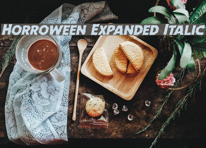 Horroween Expanded Italic Font examples