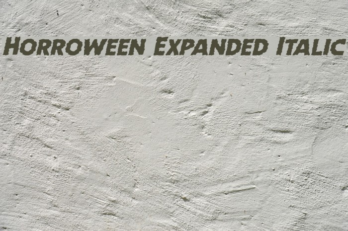 Horroween Expanded Italic Font examples
