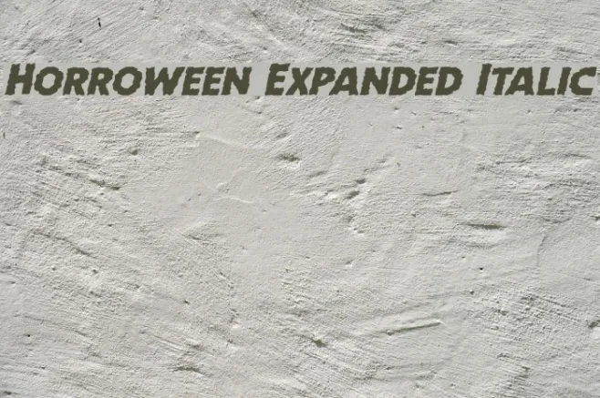 Horroween Expanded Italic Example 3
