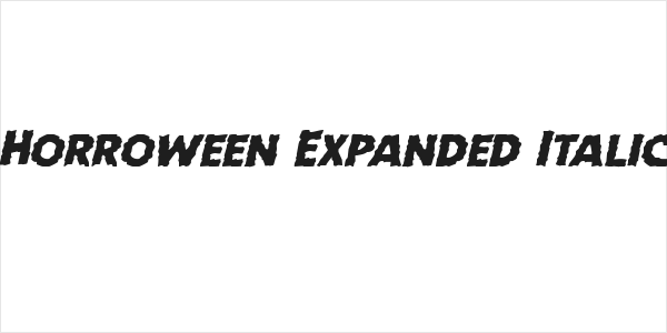 Horroween Expanded Italic Logo