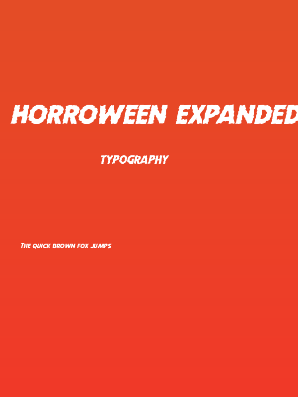 Horroween Expanded Italic Poster