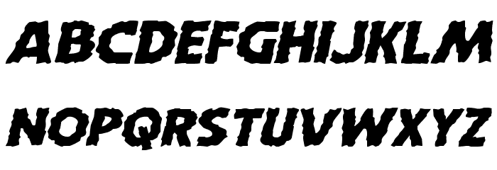 Horroween Expanded Italic Font LOWERCASE