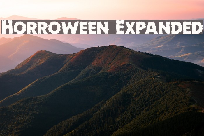 Horroween Expanded Font examples