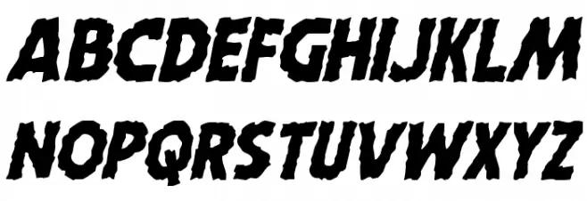 Horroween Italic Polices MAJUSCULES