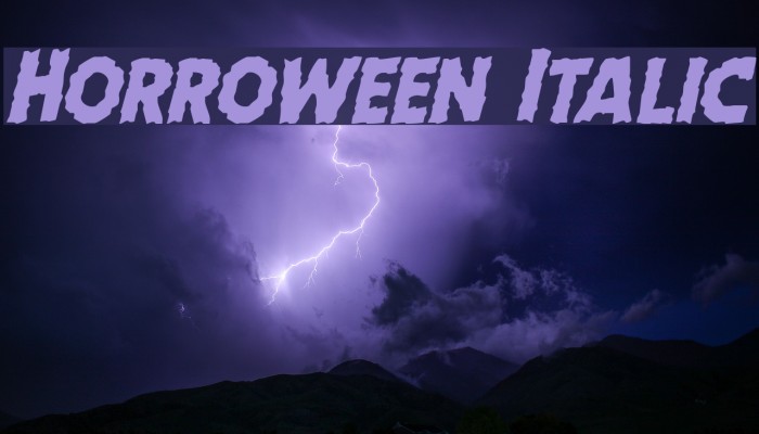Horroween Italic Example 1