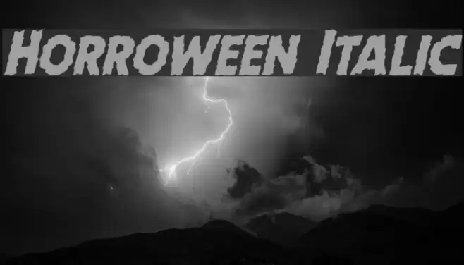Horroween Italic Font examples