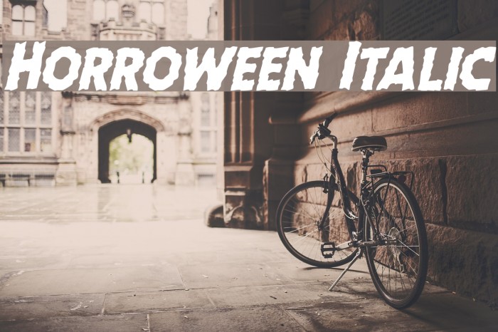 Horroween Italic Example 2