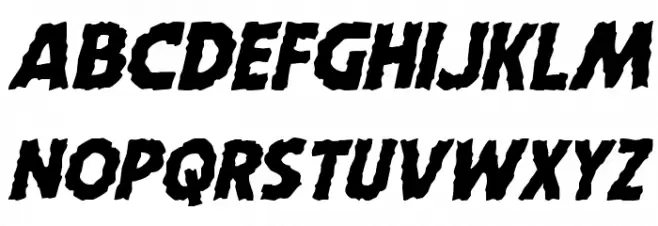 Horroween Italic Schriftart Kleinbuchstaben