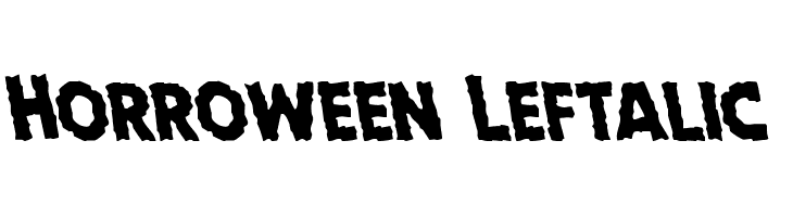 Horroween Leftalic Font