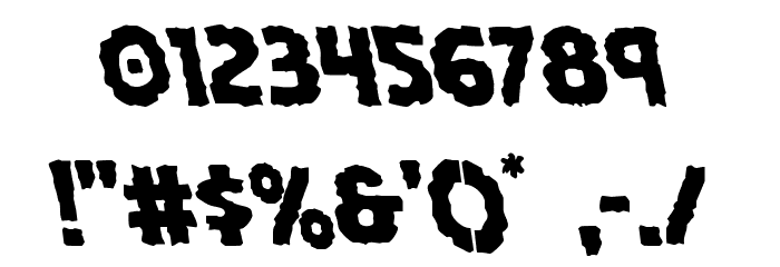 Horroween Leftalic Font OTHER CHARS