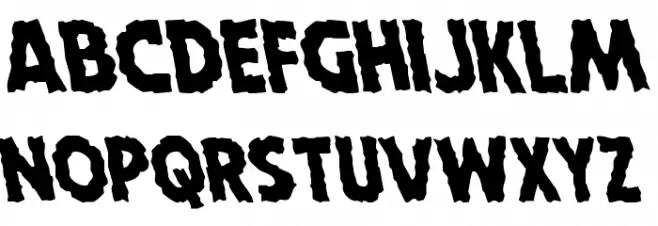 Horroween Leftalic Schriftart Groß