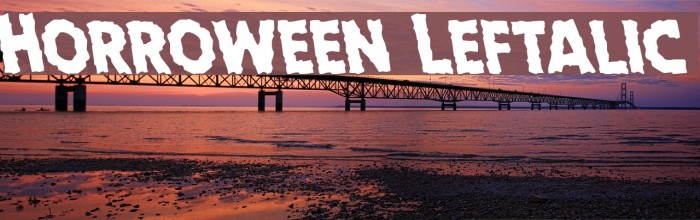 Horroween Leftalic Font examples