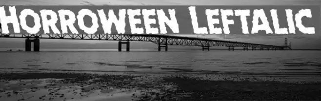Horroween Leftalic Font examples