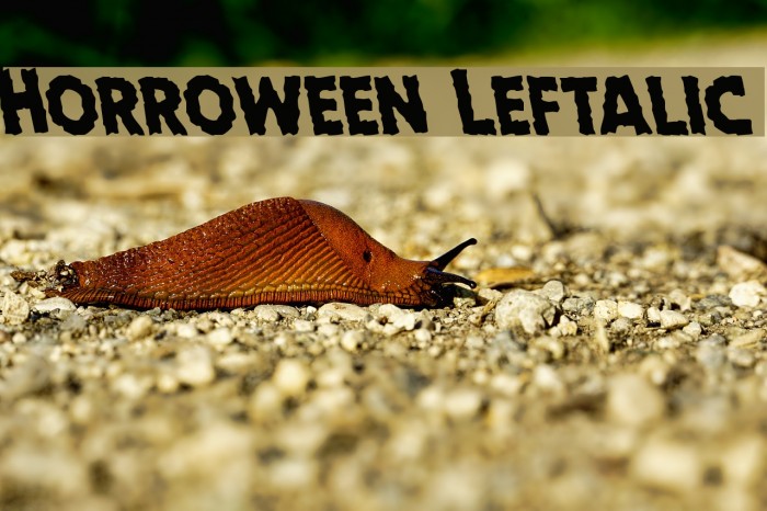 Horroween Leftalic Font examples