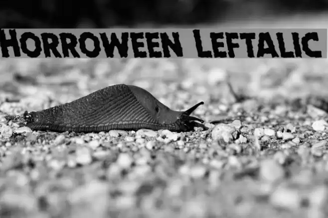 Horroween Leftalic Font examples
