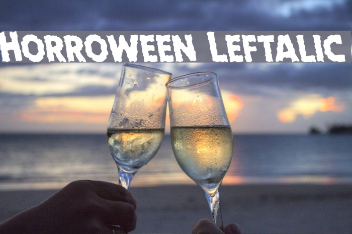 Horroween Leftalic Font examples
