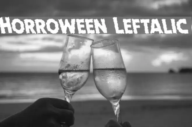 Horroween Leftalic Font examples