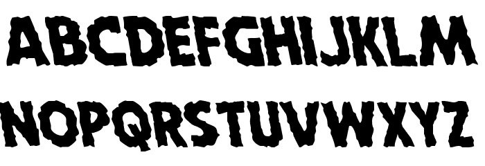 Horroween Leftalic Font LOWERCASE