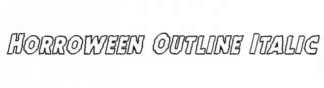 Horroween Outline Italic 