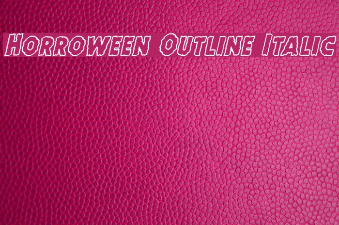 Horroween Outline Italic Example 1