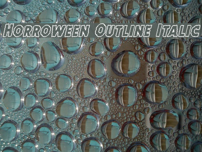 Horroween Outline Italic Example 2