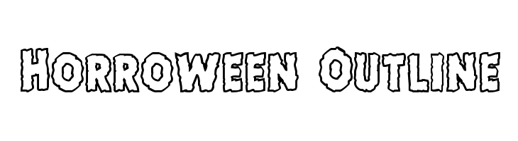 Horroween Outline  フリーフォントのダウンロード