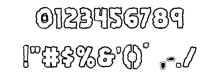 Horroween Outline Font OTHER CHARS