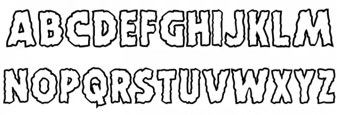 Horroween Outline خط أحرف كبيرة
