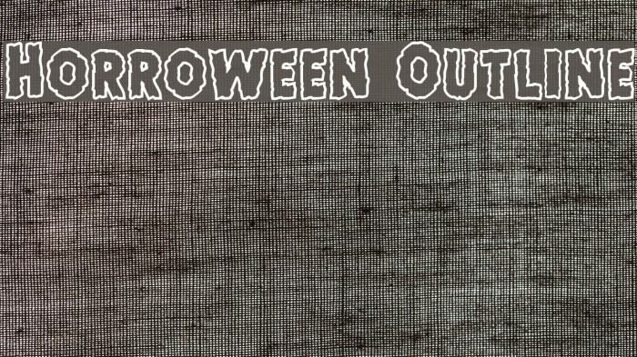 Horroween Outline Font examples