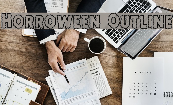 Horroween Outline Font examples