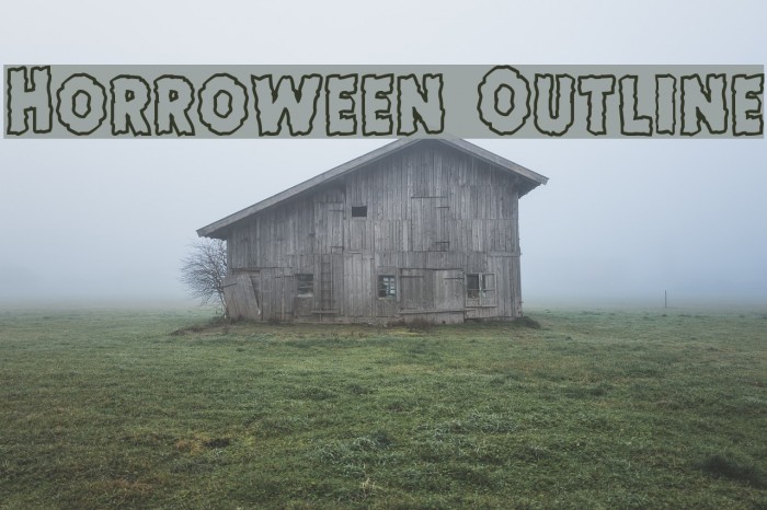 Horroween Outline Font examples