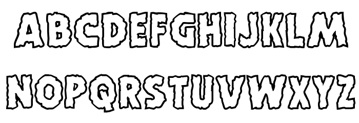 Horroween Outline Font LOWERCASE