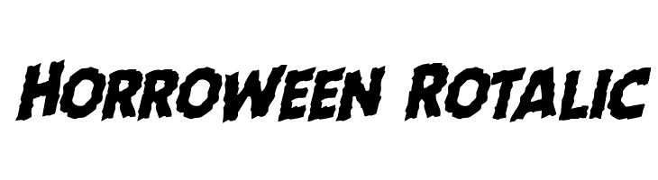 Horroween Rotalic Font