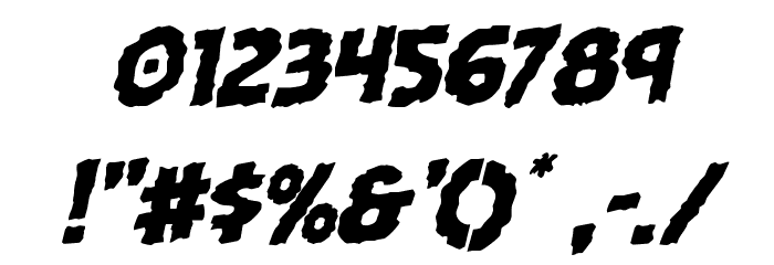 Horroween Rotalic Font OTHER CHARS