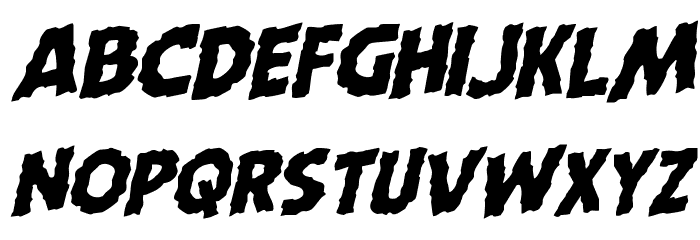 Horroween Rotalic Font LOWERCASE