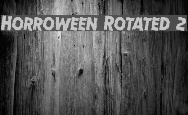 Horroween Rotated 2 Font examples