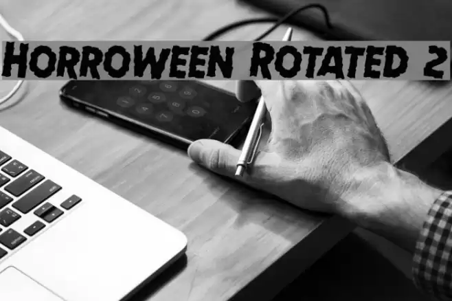 Horroween Rotated 2 Font examples