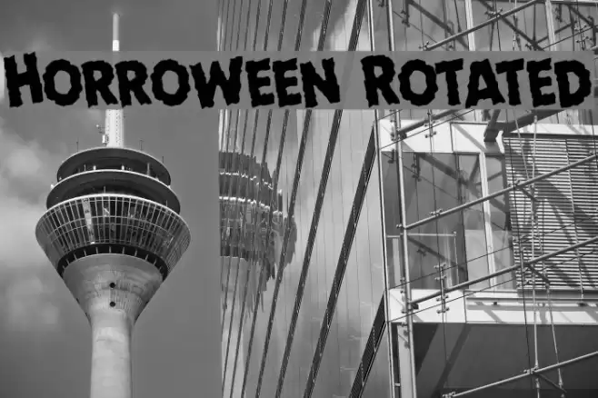 Horroween Rotated Font examples