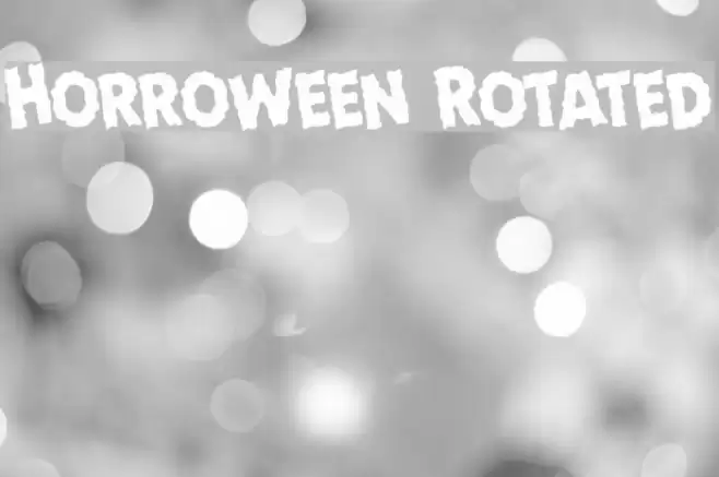 Horroween Rotated Font examples