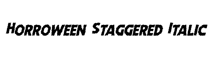Horroween Staggered Italic  नि: शुल्क फ़ॉन्ट्स डाउनलोड