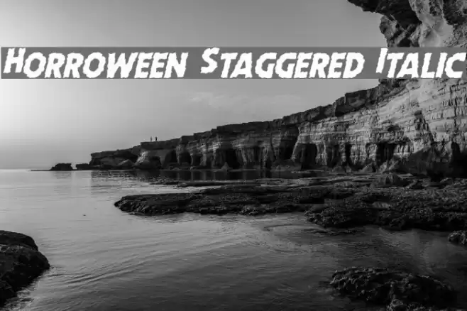 Horroween Staggered Italic フォント examples