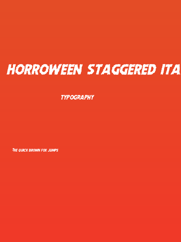 Horroween Staggered Italic Poster