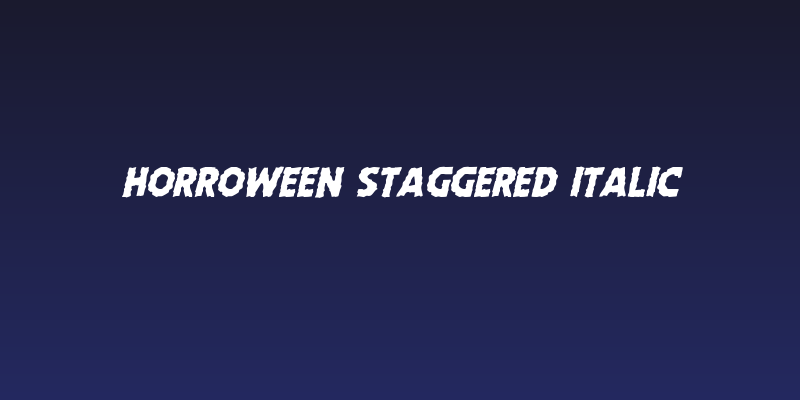 Horroween Staggered Italic Social Header